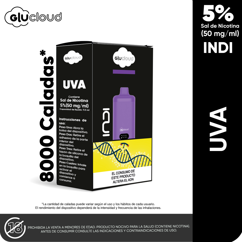 Glucloud Indi - 8.000 Puffs - 5%