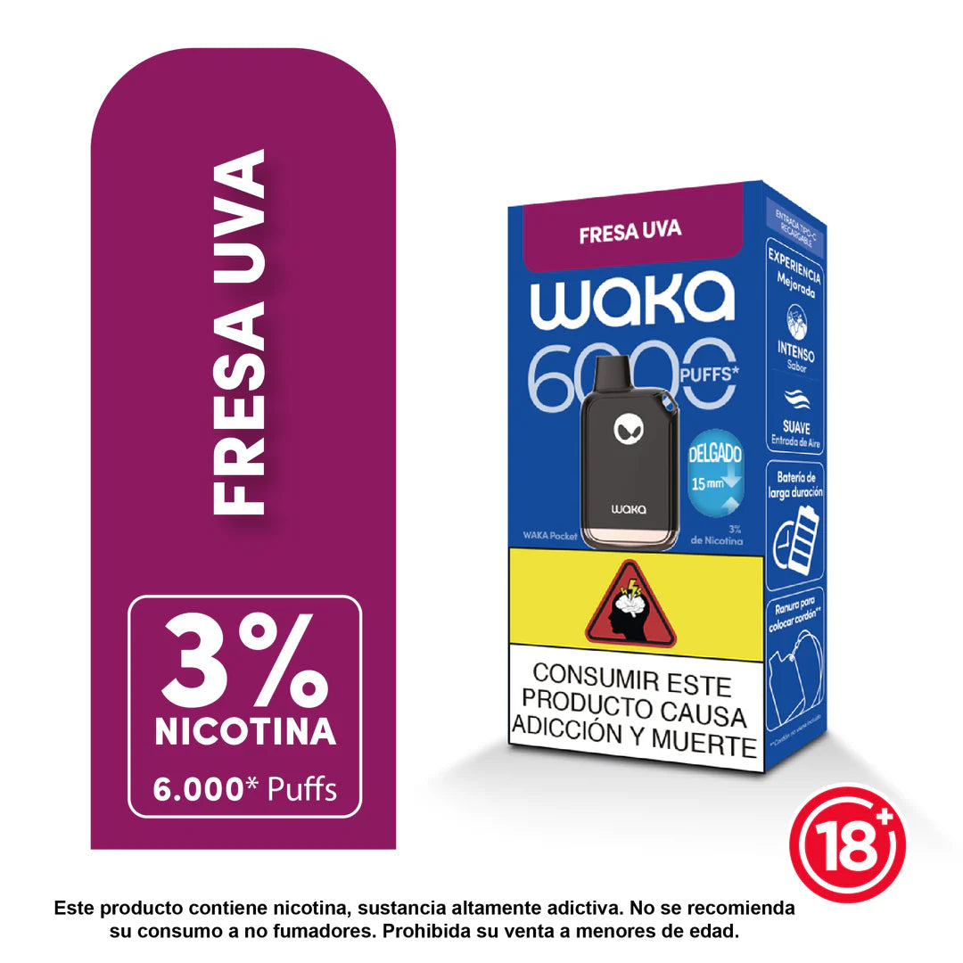 Waka Pocket 6.000 Puff - 3%