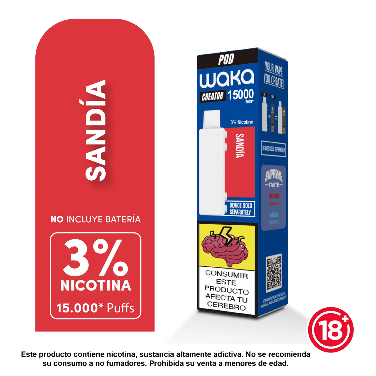 Waka Creator 15,000 Puff - 3% (Battery Included)